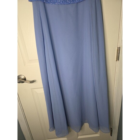 JKara New York Formal Gown 2 P Periwinkle Empire Waist Beaded Hoco Wedding Dance - Picture 3 of 10